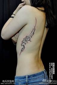 piękny wzór wdzięku skrzydła tatuaż