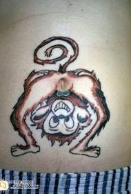 abdomen not trimmed monkey tattoo pattern