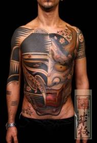 Mäns bukenjävlar Personligt tatueringsmönster