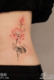 pattern ng tiyan ng lotus tattoo