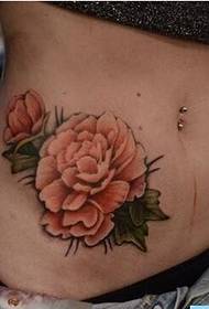 abdomen femminile bello sentimentu rose tatuaggio tatuaggio stampa