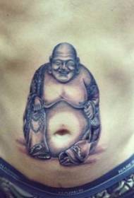 Maitreya Tattoo Tattoo Bauch Jongen Bauch Schwaarz Maitreya Tattoo Bild