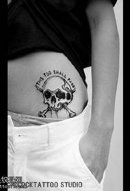 abdomen skull mark tattoo pattern