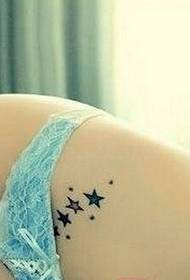 fila abdominal d’imatges de patrons de tatuatges d’estrelles
