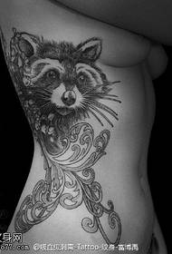 呆 pattern modello tatuaggio kawaii piccolo procione