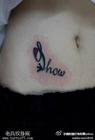 tumbo nzuri nzuri Kiingereza muundo wa tattoo