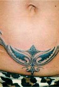 modello di tatuaggio tribale nero addominale