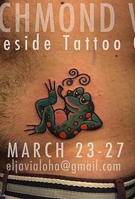abdomen frog tattoo pattern