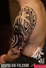 arms Europe and America totem half 2 tattoo pattern