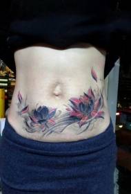 buik persoonlijkheid lotus tattoo patroon