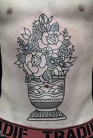 Bauch klassesch Vase Tattoo Muster
