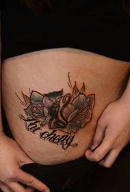 Isisu kitten kabili rose imbali English incwadi tattoo