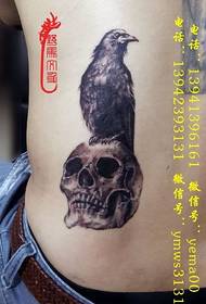 pattern ng klasikong uwak na tattoo