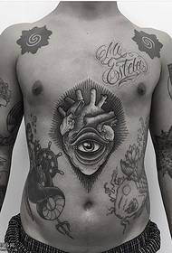 Bauchhäerz Tattoo Muster