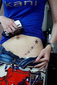 Kecantikan Fashion Belly Star Totem Tattoo Kecil