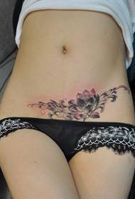 beauty belly lotus temptation tattoo figure