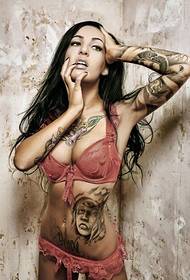 European beauty full body fashion sexy Tattoo