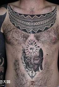vēdera Budas tetovējuma raksts