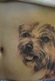 Schéinheet Bauch sexy Puppy Tattoo