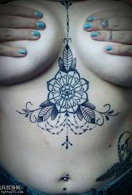 belly flower totem tattoo model