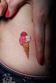 model de tatuaj de înghețată colorată