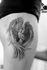 klasikinis angelo sparno tatuiruotės modelis