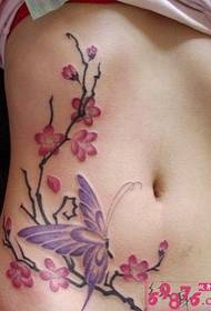 schoonheid buik pruim vlinder tattoo foto