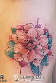 татуировка с чернилами и яркими открытыми цветами 29555 - Татуировка с красивыми перьями