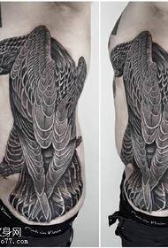 abdomen eagle tattoo patroon