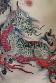 male abdomen handsome unicorn tattoo pattern