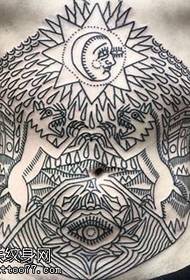 pilna vēdera līnijas totēma tetovējums