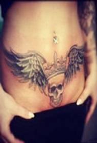 Tatuaggio addome ala creativo
