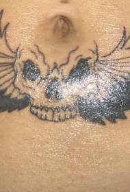 patrón de tatuaje de alas de libélula negra abdominal