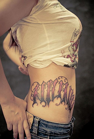 grožis seksualus gėlė kūnas angliškas žodis juosmuo pilvas tatuiruotė