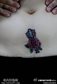 Bauch Peony Blum wonnerschéin Tattoo Muster