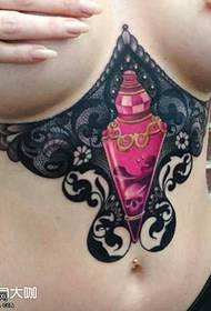 perfume de veneno abdominal pequeño patrón de tatuaje