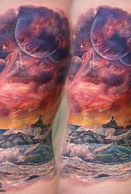 modello di tatuaggio alieno addome