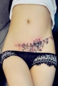 Tatuaggio Bianhuahua per ragazze addominali