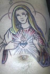 Pilvo spalvos Virgin tatuiruotės modelis