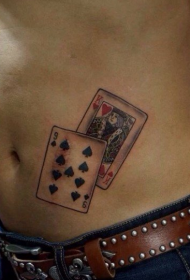 abdomena personeco koloro ludanta karton tatuaje ŝablono