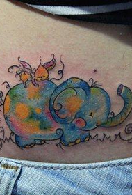 žena břicho roztomilé avantgardní malé Jako tetování