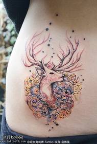 warna pola tato kepala rusa yang indah