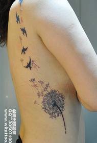 dandelion tattoo qauv nrog cua