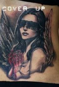 реалистичный образец татуировки ангела красоты