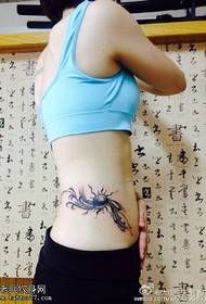 patrón de tatuaxe de tótem abstracto abdominal