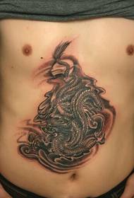 hezký břicho břicho drak tetování vzor