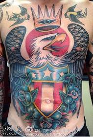 Izsmalcināts Eagle Crown tetovējums