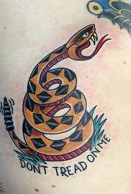 një model tatuazhi gjarpri të barkut