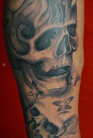 facial skull tattoo pattern
