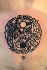 addome Europa e Stati Uniti totem scorpion tattoo pattern